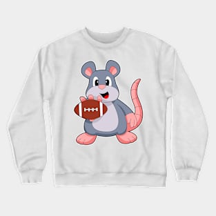 Mouse Football Sports Crewneck Sweatshirt